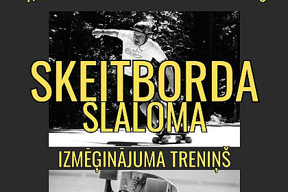 Skrituļdēļa slaloma izmēģinājuma treniņš